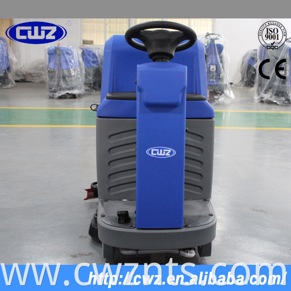 Dedicated steering wheel driving type floor sweeper machine